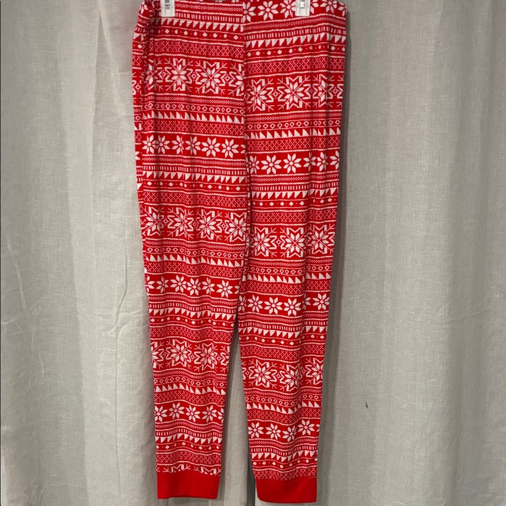 Red and White Women's Pajama Pants